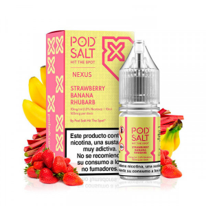 سالت پاد سالت توتفرنگی موز ریواس یخ | POD SALT NEXUS STRAWBERRY BANANA RHUBARB ICE SALT